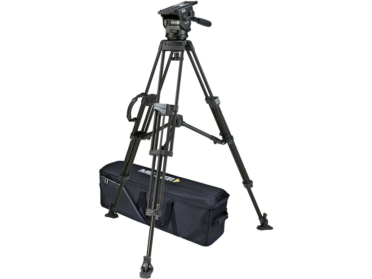 Miller ArrowX 1 Sprinter II 2 Stage Alloy Tripod (w/Mid-Level Spreader, Rubber Feet, Pan Handle and Softcase)