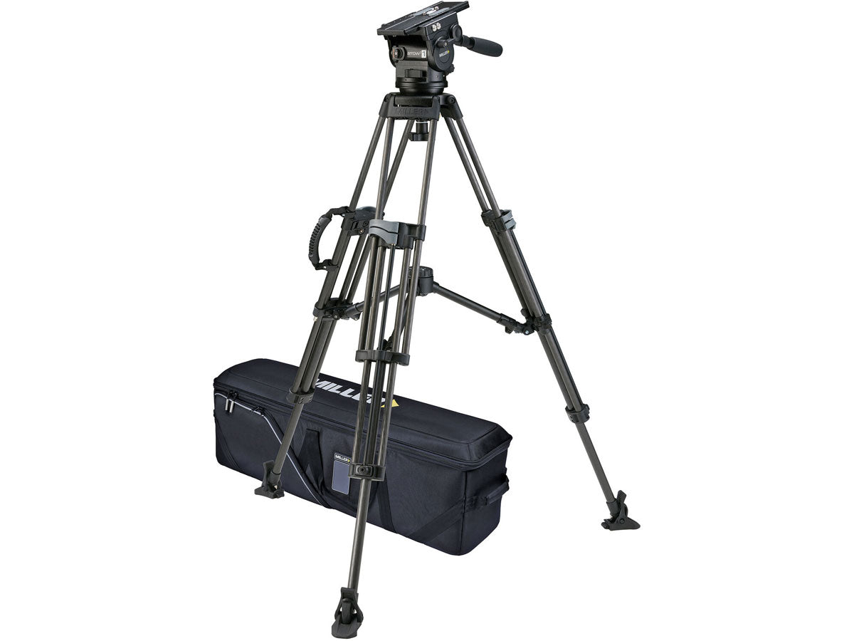 Miller ArrowX 1 Sprinter II 2 Stage Carbon Fibre Tripod (w/Mid-Level Spreader, Pan Handle, Rubber Feet and Softcase)