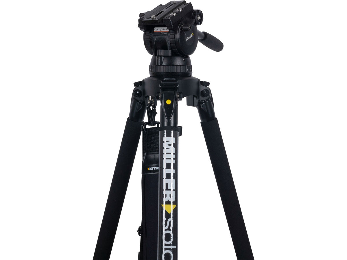 Miller CX10 Solo-Q 100 2 Stage Carbon Fibre Tripod (w/Pan Handle, Strap and Softcase)