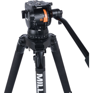 Miller CX14 Toggle 2 Stage Alloy Tripod (w/Above Ground Spreader, Rubber Feet, Pan Handle, Strap and Softcase)