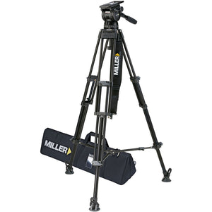 Miller CX14 Toggle 2 Stage Alloy Tripod (w/Above Ground Spreader, Rubber Feet, Pan Handle, Strap and Softcase)