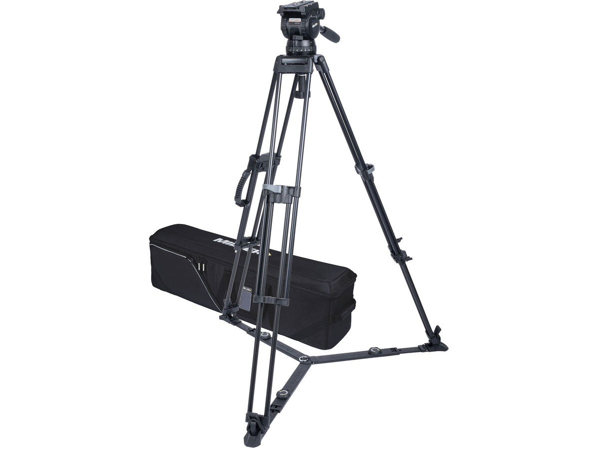 Miller CX14 Sprinter II 1 Stage Alloy Tripod (w/Ground Spreader, Pan Handle and Softcase)