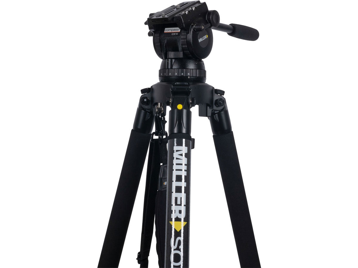 Miller CX14 Solo-Q 100 3 Stage Carbon Fibre Tripod (w/ Pan Handle, Strap and Softcase)