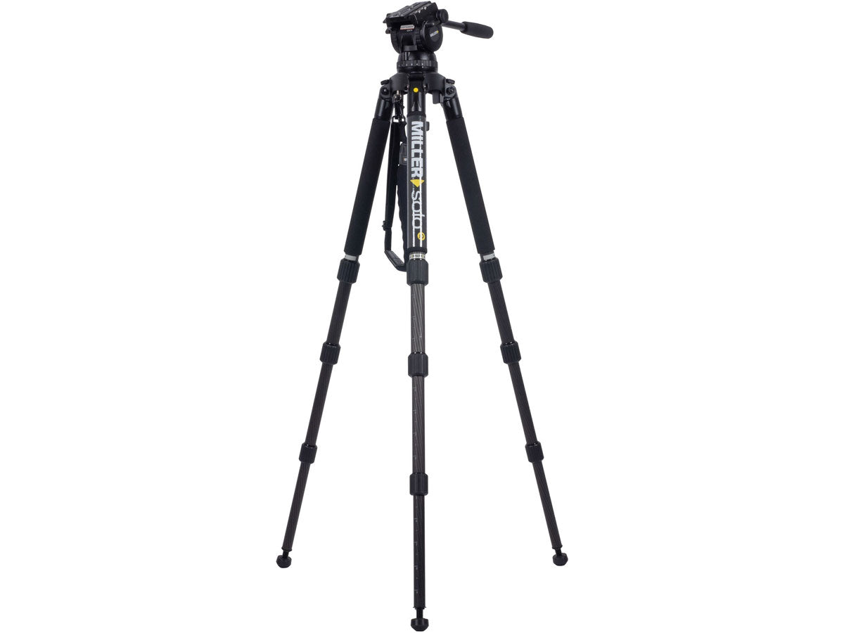 Miller CX14 Solo-Q 100 3 Stage Carbon Fibre Tripod (w/ Pan Handle, Strap and Softcase)