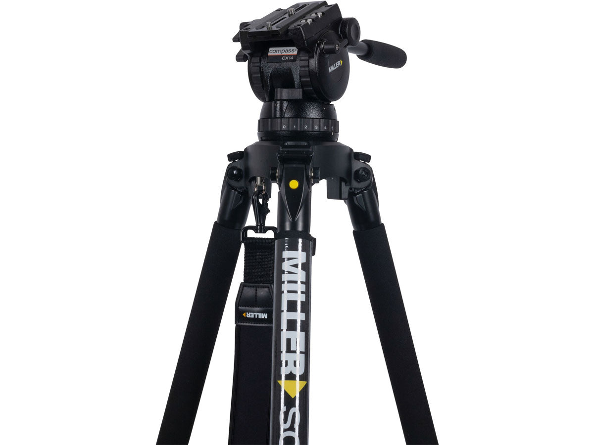 Miller CX14 Solo-Q 100 2 Stage Carbon Fibre Tripod (w/Pan Handle, Strap and Softcase)