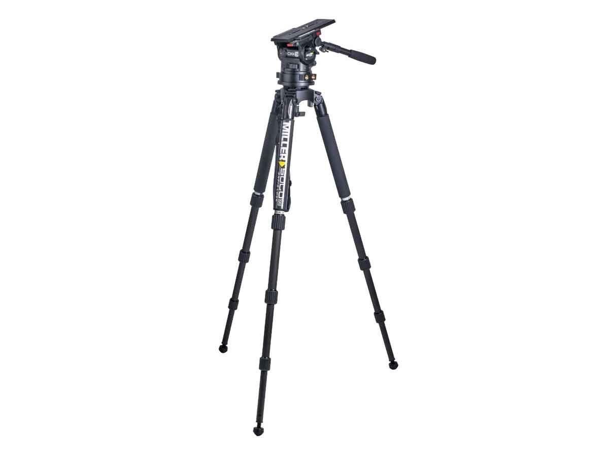 Miller CiNX 3 Fluid Head Solo 100 3-Stage Carbon Fiber Tripod System