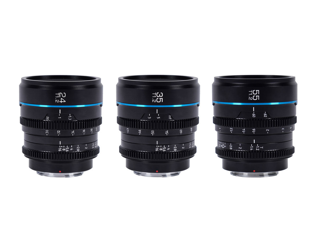 Sirui Nightwalker 24/35/55mm T1.2 Bundle - RF Mount