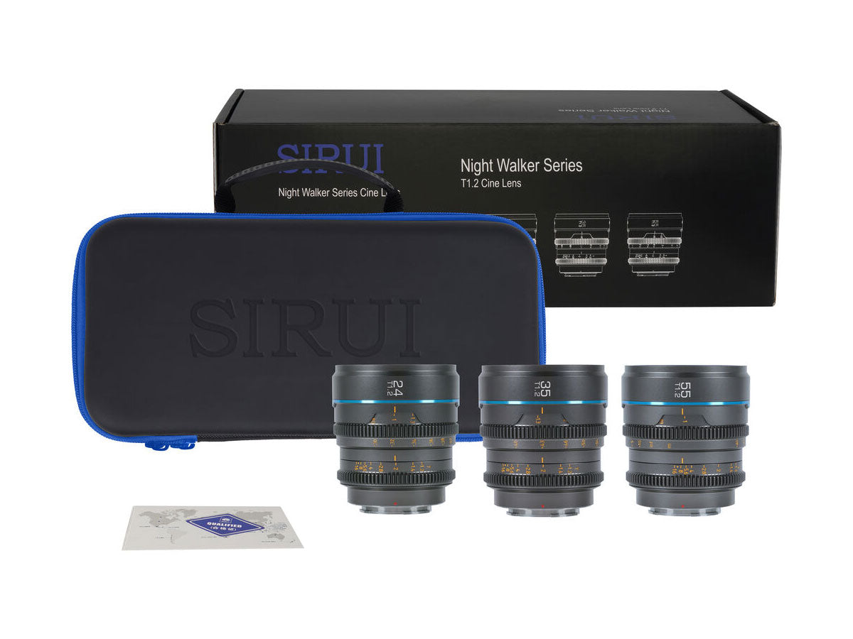 Sirui Nightwalker 24/35/55mm T1.2 Bundle - MFT Mount