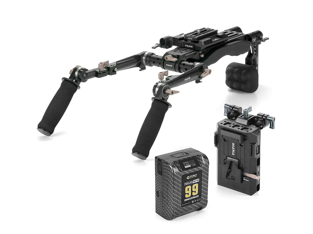 TiLTA TA-LSR Lightweight Shoulder Rig System - Basic Kit + Battery Plate + 99WH Battery