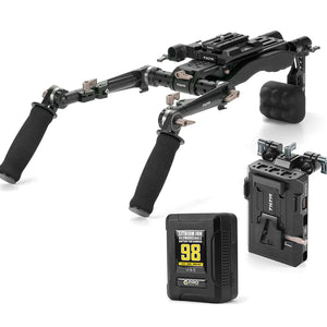 TiLTA TA-LSR Lightweight Shoulder Rig System - Basic Kit + Battery Plate + 98WH Battery
