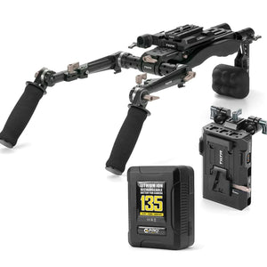 TiLTA TA-LSR Lightweight Shoulder Rig System - Basic Kit + Battery Plate + 135WH Battery