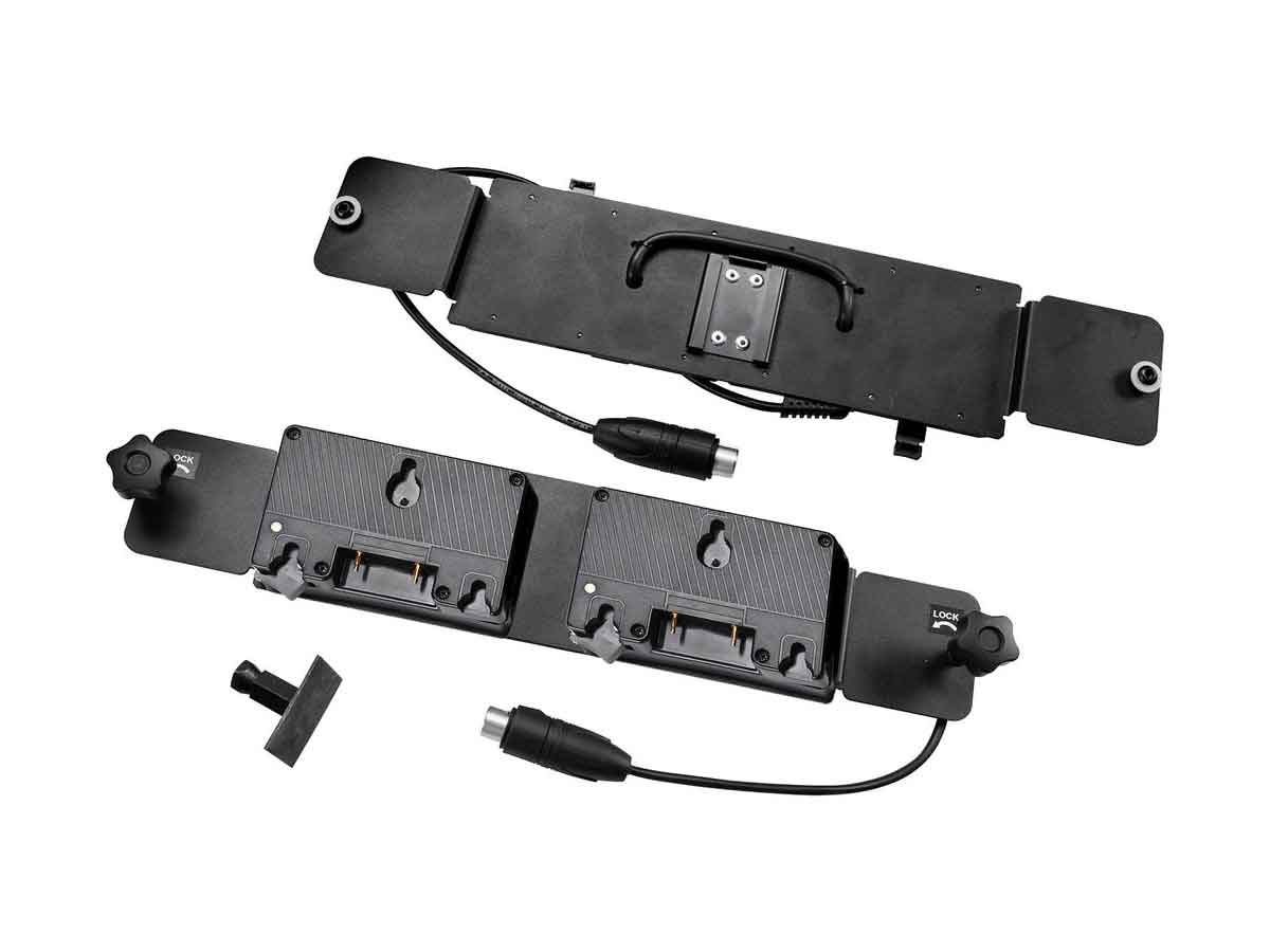 Velvet Dual Gold Mount Battery Plate XLR 3-Pin with Quick-Mount for VL2 & VL2 Power