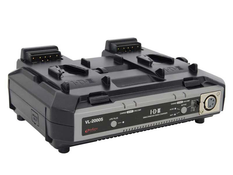 IDX 2 x DUO-C98P Batteries, 1 x VL-2000S Simultaneous Charger