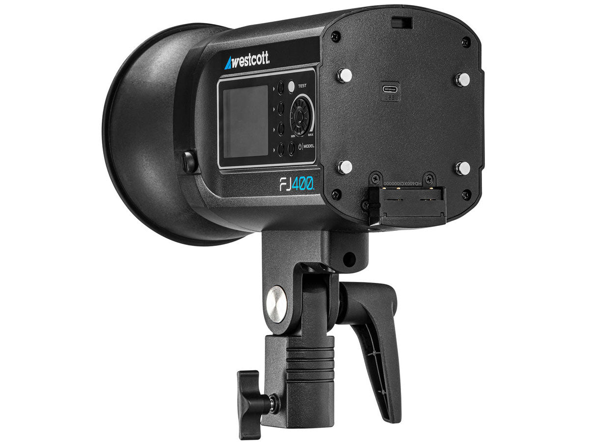 Westcott FJ400 Strobe 2-Light Location Kit with FJ-X2m Universal Wireless Trigger and Rapid Box Switch Octa-M and 1x3 Strip Bank